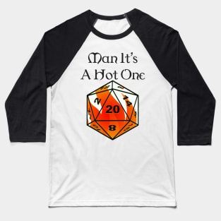 Smooth Dungeons and Dragons D20 Fireball Baseball T-Shirt